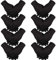 SATINIOR 8 Paar Nylon Baumwolle Handschuhe Kostüm Uniform Polizei Parade Handschuhe Formale Smoking Ehre Guard Parade für Damen Herren, Schwarz, Einheitsgröße