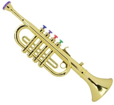 Golden beschichtete Trompete ABS Trompete Wind Musikinstrument f?¡ì1r Kinder Vorschule Musik Spielzeug , Nummer