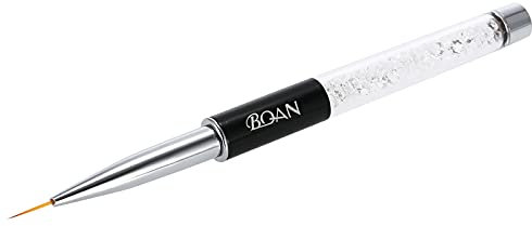 Layhou Nail Art Painting Brush Crystal Acrylic Nail Art UV Gel Painting Line Brush Nylon Hair Pen Manicure Nail Liner Tool (11mm)