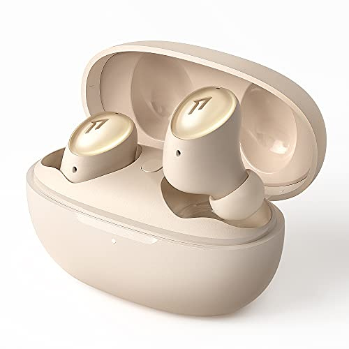 1MORE ColorBuds2 Bluetooth 5.2 Kopfhörer Kabellos, Studio Kopfhörer Bluetooth, Personalisierter Sound, Active Noise Cancelling Ohrhörer, CVC 8.0 für klare Anrufe, Kabelloses Aufladen, IPX5 (Gold)