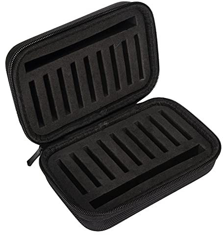 LIZHOUMIL Portable pêche leurre boîte Spinner cuillère appât Mousse Sac de Rangement pour Truite Mouches hameçon hameçon appât étui conteneur Noir