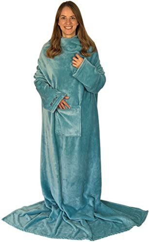 ARNE LUEND jun. Decke mit Ärmeln/Ärmeldecke, warme Kuscheldecke mit Ärmeln für Erwachsene – TV Decke zum Anziehen 150cm x 210cm – Sofadecke mit Ärmeln zum Reinschlüpfen und Wohlfühlen