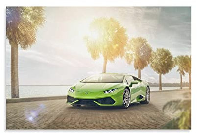 Supercar-Poster für Lamborghini Huracan Rennsportauto-Poster, dekoratives Gemälde, Leinwand, Wandposter und Kunstbild, modernes Familien-Schlafzimmer, Deko-Poster, 40 x 60 cm