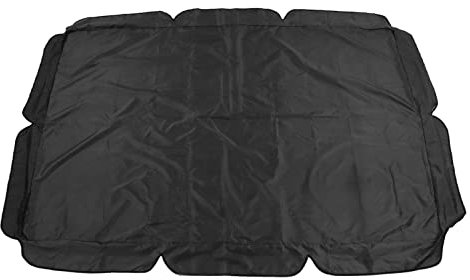 Outdoor Swing Canopy, Courtyard Waterproof Rocking Chair Dust Top Cover, Oxford Cloth Porch Furniture Replacement for Patio, Garden, Balcony Swing(Black)