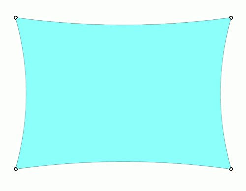 PROPFE Patio Party Parasol de Plage, Voile d'ombrage imperméable et Respirante, Voile d'ombrage extérieure Ferme, Bleu A, 2 x 4 m, Bloc UV pour auvent imperméable