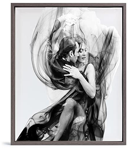 Bilderrahmen Leerrahmen für Leinwand Bilder auf Keilrahmen | Format 60x90 cm in Mooreiche Holz Optik