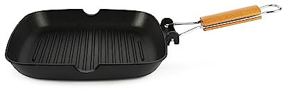 Excelsa Grigliosa Bistecchiera/Padella Grill Quadrata, cm. 26 x 26