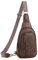 CLUCI Crossbody Bag Bauchtasche, umhängetasche Damen Herren, PU Leder Brusttasche, Klein Schultertasche für Reisen,Kaffee