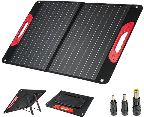 WALTER Faltbares 60 W SOLARPANEL, Tragbare Energiequelle für Abenteurer | USB 2.0 + 3.0, USB-C, Wasserfest & Outdoor geeignet, Camping & Wandern, Solar Ladegerät für Smartphone, Powerbank & Tablet