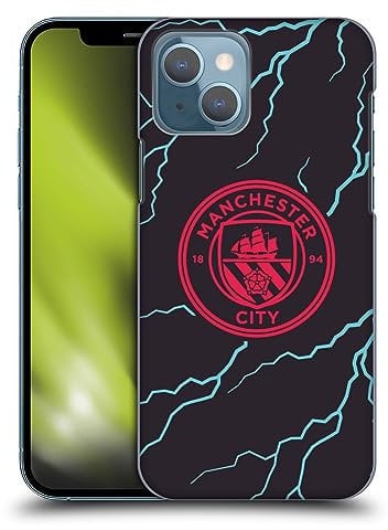Head Case Designs Officially Licensed Manchester City Man City FC Third 2023/24 Badge Kit Hard Back Case Compatible With Apple iPhone 13