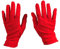 Acan Tradineur - Guantes Largos de 25 cm - Fabricado en poliéster - Talla única para adultos - Ideal para carnaval o Halloween - Color Rojo