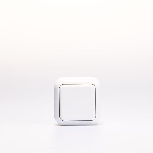 Pulsante da superficie | Finezza | Pulsante come campanello, apriporta, interruttore a chiave, pulsante basculante, pulsante accensione/spegnimento luce AP 250V/10A per interno, bianco