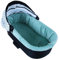 BABYLUX Nestchen für Kinderwagen Stubenwagen BABYWANNE + Matratze 2 Tlg Set Doppelseitig (W105 Velvet Türkis)