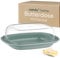 uandu Beurrier en plastique avec couvercle - pour 250 gr de beurre - boite a fromage pour frigo - boite a beurre - couvercle transparent - convient au lave-vaisselle - sans BPA - Vert