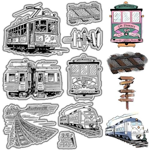 craspire Zug-Klare Stempel, Zaun-Beschilderung, Wiederverwendbar, Hintergrund, Poststempel, Transparente Silikon-Stempelsiegel Für Journaling, Kartenherstellung, Dekor, DIY, Scrapbooking, Zubehör