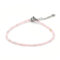 Miracles Minéraux Bracelet perle ronde facettée 2 mm / 4 mm, pierre naturelle, création artisanale française, plus de 50 choix (2 mm acier inox, morganite rose)