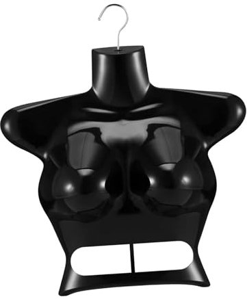 predolo Hängende Schaufensterpuppe, Torso, Weibliche Schaufensterpuppe, Kleiderbügel, Halbkörper Display, Kleiderständer, Kleiderform für Märkte, Einkaufszent, Schwarz