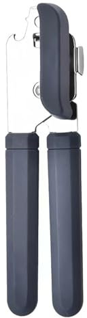 Manual Multifunction Can Opener, Safe Stainless Steel, Smooth Edge, Bottle Opener Kitchen Tool 3 in 1 Powerful Can Opener. (Grey Blue)