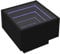 vidaXL Beistelltisch, Sofatisch mit LED Glasplatte, Couchtisch für Schlafzimmer Wohnzimmer, Nachttisch Teetisch, Schwarz Holzwerkstoff