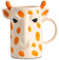 ZONSUSE Tasse a Cafe Girafe,Mug Girafe Original,Tasse à Thé Personnalisée,Tasse Girafe 3D,Grand Mug Cafe,Cadeaux D'anniversaire pour Hommes Femmes Garçon Fille Amis Enfants 500ml (Girafe)