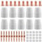 60pcs PT-31 Extended Air Plasma Cutting Düse Elektrode Verbrauchsmaterial Fit CUT-40 CUT-50D CT-312, Plasmaschneiden Plasmaschneider Cutting Ersatzteile Plasmaschneidbrenner