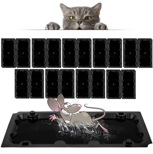 FEBCAT Catch Trampas para Ratones 18 Piezas Trampa Ratas Impermeable Mata Ratas Potente Pegamento Ratas Trampa Ratones Pegamento Ratones Trampa Adhesiva para Ratones Apto para Ratones y Ratas