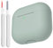 KOKOKA Silikon Hülle Schutzhülle Kompatibel mit AirPods 3rd Generation 2021 mit Reinigungsset, Stoßfeste Weiche Dünne Schutzhülle Case für Airpods 3 mit Cleaner Kit, Front LED Sichtbar, Cloud Grey