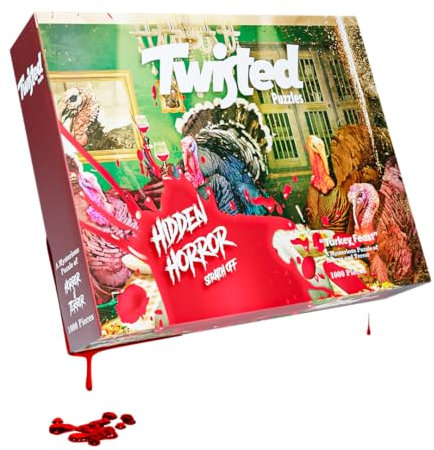 Twisted Puzzles - Hidden Horror Series: Turkey Feast, 1000 Piece Adult Jigsaw Puzzle, Thanksgiving Day Puzzle, A Scare for Those Who Dare