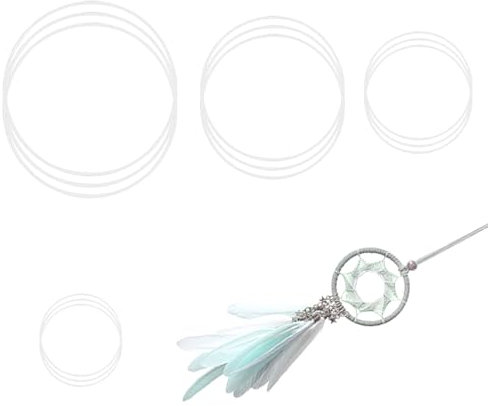 MYLERCT 12 Stück Metallringe zum Basteln, 5/10/15/20 cm Metallkranz Weiß, Metall-Eisen-Girlande, DIY Ring, für Hochzeit, Zuhause, Weihnachtsdekoration