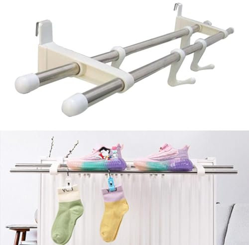 Advokingtap 40 Cm Single Pole/double Pole Radiator Towel Rail, For Steel Plate Radiators, Air-drying Clothes, Towels(Double pole)