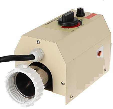Calentador de piscina 3. 3kw Piscina eléctrica Natación de agua SPA Calentador de calentador de baño de bañera de hidromasaje calefacción for baño caliente al aire libre SPA Transfiere el calor de man