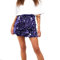 Minigonna da donna con paillettes lucide per rave, gonne glitterate per costume da ballo gonna per feste da sera da donna abbigliamento da discoteca, Viola, M