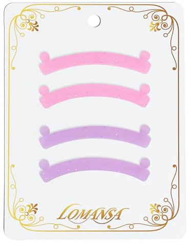 Lomansa Herramienta de Lifting Pestañas, Levantamiento de Pestañas y Cejas, Evita que las Pestañas Reboten, No se Deforman Fácilmente y son Reutilizables, 2 Pares(Rosa Púrpura)