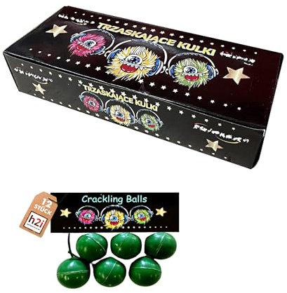 h2i Boules Craquantes | 72 pièces | Amusement de fête pour petits et grands | Pour le réveillon du Nouvel An, Halloween et cadeaux de fête | Feux d'artifice pour enfants et adolescents | k | Feux