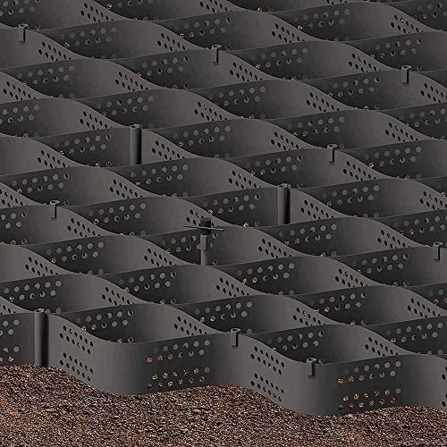 Geogrid Bodengitter für Pflastersteine, 2 m, 3 m, 4 m, 5 m, 6 m, Boden-Kies, Stabilisierungsgitter für Innenhöfe, Parkplätze, einfach zu schneiden und zu befestigen, rutschfest und verformt sich nicht