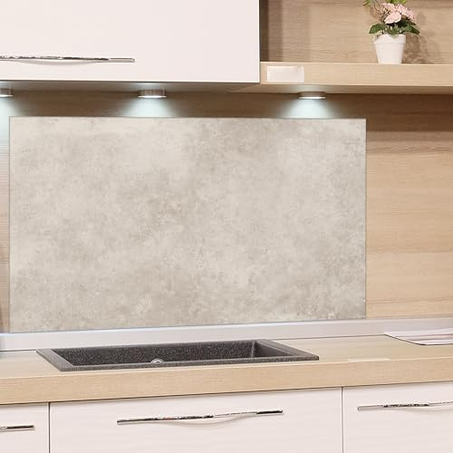 GRAZDesign Spritzschutz Küche Glas Braun Stein Textur, Glasrückwand - 80x50cm