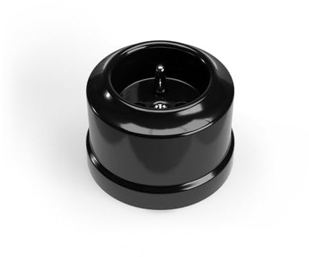 LaMorell LightDesing - Prise murale française en porcelaine noire ø65 mm