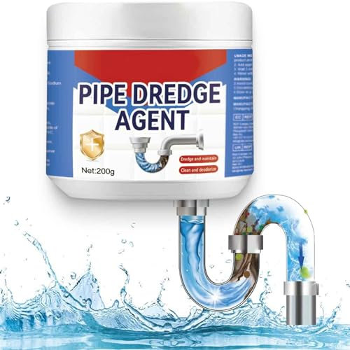 Generisch Rohrreiniger Leistungsstarke Rohrbagger Agent 200g Schaum WC Abfluss Reiniger Kalk Entferner Dusche Starke effektive Rohrbagger Deodorant für Blockierungen Haar Seifenreste
