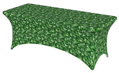 TTIGLHOH Monstera Deliciosa Tischdecke mit Bananenpalme für Standardtische, universelle rechteckige Tischdecke für Hochzeit, Bankett, Party