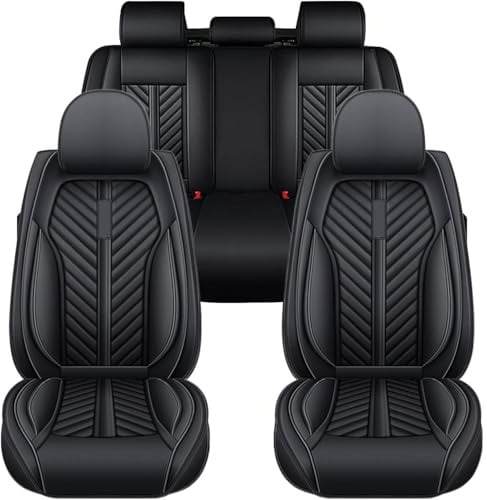 JoyRozTek Autositzbezüge Für Volkswagen Tiguan 2009-2027 | PU Leder Komplettset Auto-Schonbezüge, Airbag-freundlich, Autositzbezug Set