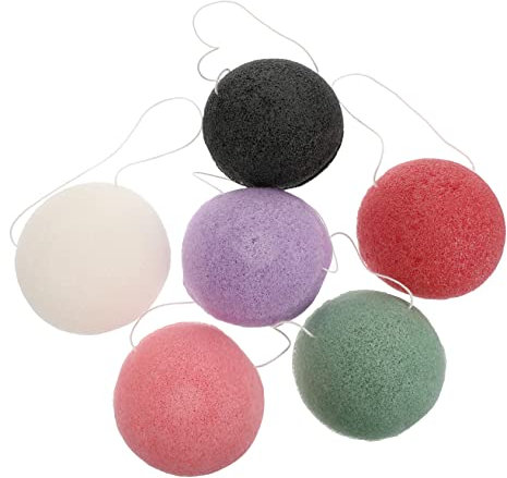 Ipetboom 6Pièces Éponge Éponge Exfoliante Nettoyage et Douce pour Démaquillage