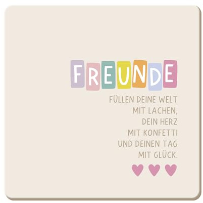 Grafik Werkstatt lustiger Untersetzer aus Kork | Freunde, Bunt