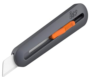 SLICE 10559 | sicheres Cuttermesser | Keramikklinge | Finger-freundlich | Profi Sicherheitsmesser | manueller Klingenrückzug & 7,6 cm Schnitttiefe | ideal für dicke Materialien & Industrie