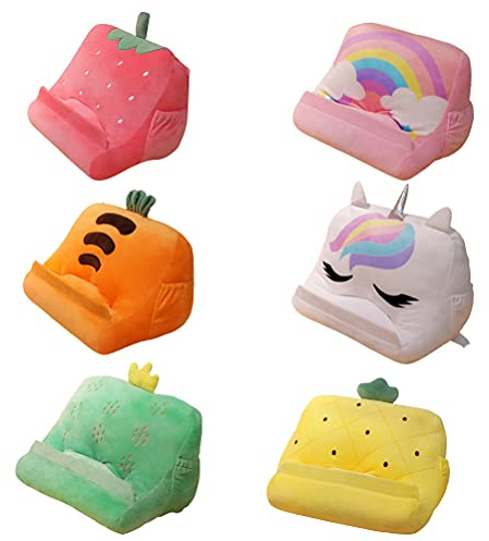 Colorful Fruits Tablet Stand Pillow for Kids, Portable Tablet Holder for Travel, Short Plush Material (Generic83ea76fkzn-10301481)