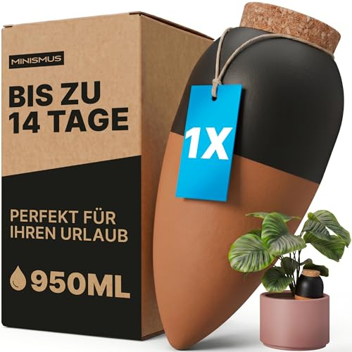 MINISMUS Dosatore Acqua per Piante, Autoirrigazione Piante Vaso, Irrigatori per Vasi Terracotta, Coni Irrigazione, Dispenser Acqua, Riserva Annaffiatura, 950ml 1 Pezzo