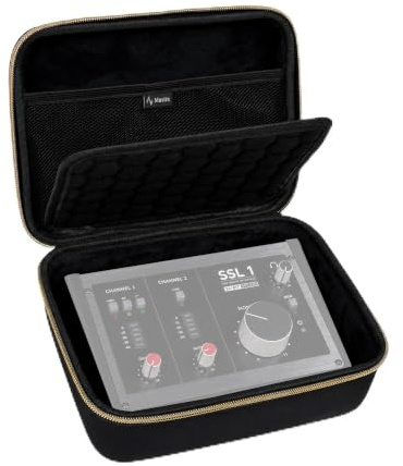 Musiin Audio Interface Compatible with SSL1,UA Volt 276(Gold Tone Edition) | Custom Shape Fit Refined Gold Style Soft Cushioning Material Organized Layout Ready For Travel