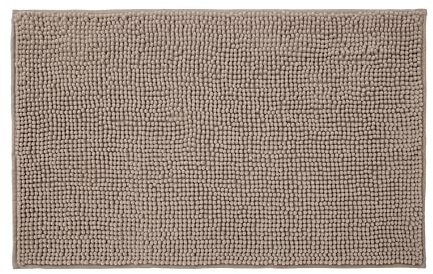 Allure Bobble Chenille Large Bath Mat Non Slip 60 x 90cm - Soft, Absorbent, Easy Care (Mocha)