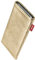 fitBAG Groove Gold Handytasche für Apple iPhone 8 / SE 2 (2020) / SE 3 (2022) Tasche aus feinem Folienleder Echtleder mit Microfaserinnenfutter | Hülle mit Reinigungsfunktion | Made in Germany