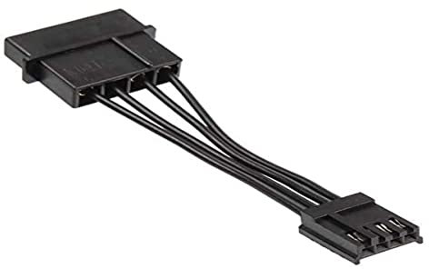 Kolink 4-Pol-Molex auf Disketten-Adapter-Stromkabel, Schwarz