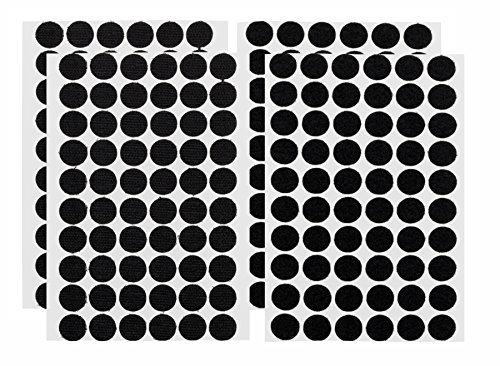 Klett SCHWARZ 2x 60 Paar I Klettverschluss Klettpunkte klein Rund 15 mm 120 Stück Flausch u. Haken Selbstklebend Doppelseitig Klebend Klebepunkte kleine Klettpunkte 15 mm Durchmesser Ø 15mm auf Karte